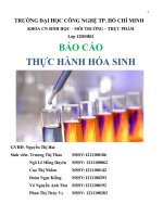 BÁO cáo THỰC HÀNH hóa SINH 