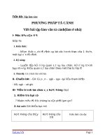 Giáo án Ngữ văn 6 bài 21: Phương pháp tả cảnh, Viết bài tập làm văn số 5