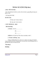 Giáo án Ngữ văn 6 bài 21: So sánh (tiếp theo)