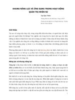 khung nang luc va ung dung trong hoat dong quan tri nhan su 