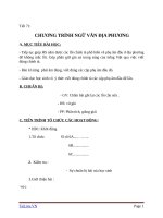 Giáo án Ngữ văn 6 bài 17: Chương trình địa phương