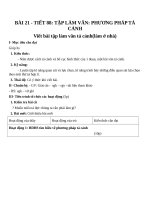 Giáo án Ngữ văn 6 bài 21: Phương pháp tả cảnh, Viết bài tập làm văn số 5