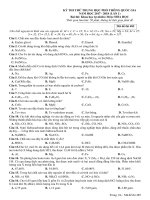 ĐỀ môn hóa học NGÀY 20   4   2018 