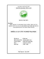 (Khóa luận tốt nghiệp) Thực trạng và giải pháp tăng cường tiếp cận các khoản vốn vay của các hộ trồng quế trên địa bàn xã Nậm Mười  huyện Văn Chấn  tỉnh Yên Bái