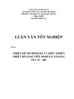 Đề tài thiết kế mô hình đo và điều khiển nhiệt độ giao tiếp module analog PLC s7 200