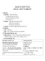 Giáo án Ngữ văn 6 bài 18: Phó từ