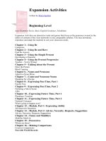 AZAR GRAMMAR SERIES expansion activities beginning level 3rd edition 