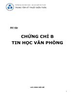 Bài tập ôn thi chứng chỉ b tin học văn phòng