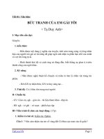 Giáo án Ngữ văn 6 bài 20: Bức tranh của em gái tôi