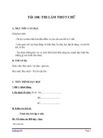 Giáo án Ngữ văn 6 bài 26: Hoạt động Ngữ văn: Thi làm thơ năm chữ