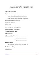 Giáo án Ngữ văn 6 bài 24: Tập làm thơ bốn chữ