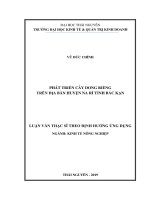 Phát triển cây dong riềng trên địa bàn huyện Na Rì tỉnh Bắc Kạn (Luận văn thạc sĩ)