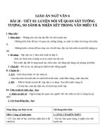 Giáo án Ngữ văn 6 bài 20: Luyện nói về quan sát, tưởng tượng, so sánh và nhận xét trong văn miêu tả
