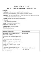 Giáo án Ngữ văn 6 bài 26: Hoạt động Ngữ văn: Thi làm thơ năm chữ