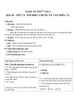 Giáo án Ngữ văn 6 bài 18: Tìm hiểu chung về văn miêu tả