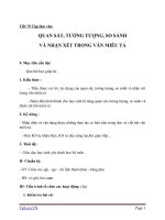 Giáo án Ngữ văn 6 bài 19: Quan sát, tưởng tượng, so sánh và nhận xét trong văn miêu tả