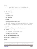 Giáo án Ngữ văn 6 bài 18: Tìm hiểu chung về văn miêu tả