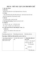 Giáo án Ngữ văn 6 bài 24: Tập làm thơ bốn chữ