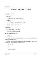 Giáo án Ngữ văn 6 bài 4: Viết bài Tập làm văn số 1