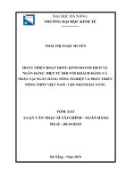 Hoàn thiện hoạt động kinh doanh dịch vụ ngân hàng điện tử đối với khách hàng cá nhân tại ngân hàng nông nghiệp và phát triển nông thôn việt nam   chi nhánh đà nẵng (tt) 