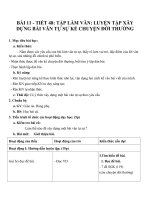 Giáo án Ngữ văn 6 bài 11: Luyện tập xây dựng bài tự sự  Kể chuyện đời thường