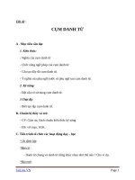 Giáo án Ngữ văn 6 bài 11: Cụm danh từ