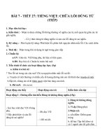 Giáo án Ngữ văn 6 bài 7: Chữa lỗi dùng từ (tiếp)