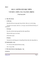 Giáo án Ngữ văn 6 bài 11: Chân, Tay, Tai, Mắt, Miệng