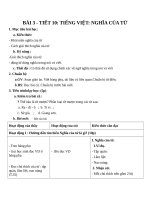 Giáo án Ngữ văn 6 bài 3: Nghĩa của từ