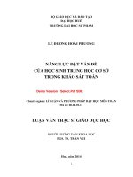 Năng lực đặt vấn đề của học sinh trung học cơ sở trong khảo sát toán (tt) 