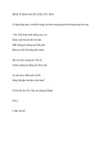 PHÂN TÍCH HÌNH TƯỢNG NGƯỜI LÍNH tây TIẾN 