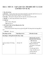 Giáo án Ngữ văn 6 bài 4: Tìm hiểu đề và cách làm bài văn tự sự