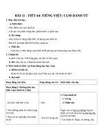 Giáo án Ngữ văn 6 bài 11: Cụm danh từ