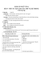 Giáo án Ngữ văn 6 bài 9: Thứ tự kể trong văn tự sự