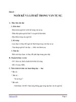 Giáo án Ngữ văn 6 bài 8: Ngôi kể và lời kể trong văn tự sự