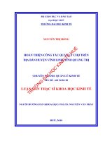 Hoàn thiện công tác quản lý chợ trên địa bàn huyện vĩnh linh, tỉnh quảng trị 