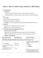 Giáo án Ngữ văn 6 bài 10: Danh từ (tiếp theo)