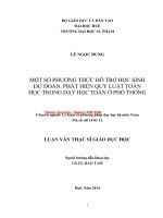 Một số phương thức hỗ trợ học sinh dự đoán, phát hiện quy luật toán học trong dạy học toán ở phổ thông (tt) 