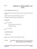 Giáo án Ngữ văn 6 bài 8: Ngôi kể và lời kể trong văn tự sự