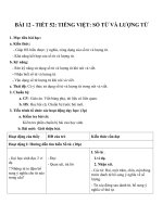 Giáo án Ngữ văn 6 bài 12: Số từ và lượng từ