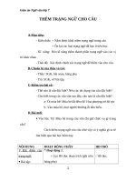 Giáo án Ngữ văn 7 bài 21: Thêm trạng ngữ cho câu