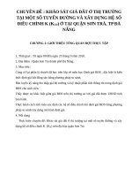 CHUYÊN đề  KHẢO sát GIÁ đất ở THỊ TRƯỜNG tại một số TUYẾN ĐƯỜNG và xây DỰNG hệ số điều CHỈNH k (KLĐ) ở tại QUẬN sơn TRÀ, TP đà NẴNG