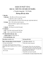 Giáo án Ngữ văn 6 bài 14: Con hổ có nghĩa