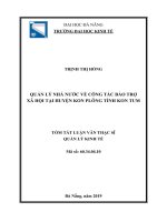 Quản lý nhà nước về công tác bảo trợ xã hội tại huyện kon PLông tỉnh kon tum (tt) 