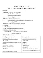 Giáo án Ngữ văn 6 bài 14: Động từ