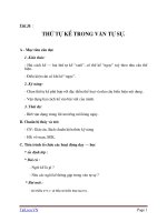 Giáo án Ngữ văn 6 bài 9: Thứ tự kể trong văn tự sự