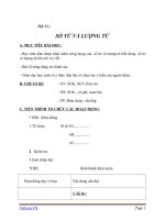 Giáo án Ngữ văn 6 bài 12: Số từ và lượng từ