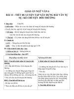 Giáo án Ngữ văn 6 bài 11: Luyện tập xây dựng bài tự sự  Kể chuyện đời thường