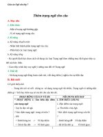 Giáo án Ngữ văn 7 bài 21: Thêm trạng ngữ cho câu