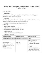 Giáo án Ngữ văn 6 bài 9: Thứ tự kể trong văn tự sự